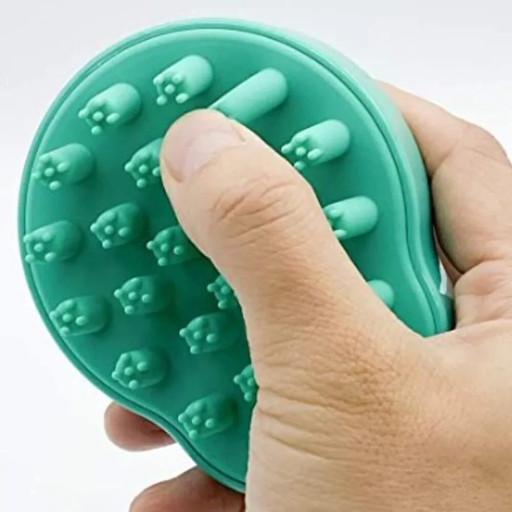 SCALP MASSAGER, WET DRY HAIR SHAMPOO BRUSH EXFOLIATOR